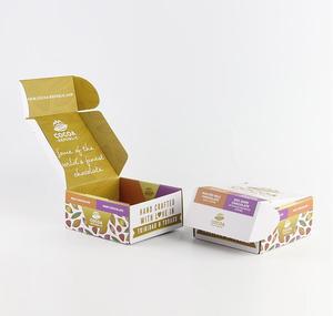 Caja de correo de color azul de gama alta personalizada con laminación mate y estampado de lámina dorada de cartón corrugado reciclable para envío - Product Image 2