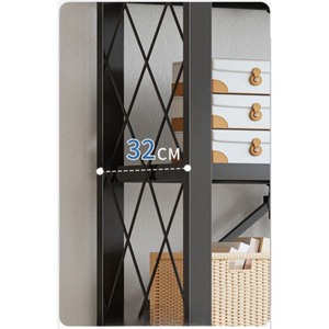 ชั้นวางของพับได้ที่เก็บของภายในบ้านชั้นวางจอแสดงผลในครัวแบบพับได้พร้อมล้อชั้นวางของในครัว - Product Image 4