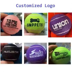 Wholesale Custom Logo Chew Rubber Exercise Training Interactive Pet <b>Ball</b> Throwing Small Tennis <b>Dog</b> <b>Ball</b> Toy With logo for <b>Dogs</b> - Product Image 4