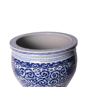 Maceta Grande de Porcelana con Diseño de León Azul y Blanco, Estilo <span class=keywords><strong>Chino</strong></span>, para <span class=keywords><strong>Jardín</strong></span>, Interior/Exterior, Duradera y Ecológica - Product Image 2