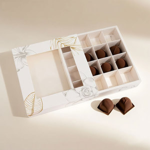 Cửa sổ trong suốt thân thiện với môi tái chế giấy tráng miệng hộp cho cupcake bánh nướng xốp bánh ngọt Cookies-Bông Tuyết sắc nét nướng Truffle hộp - Product Image 2