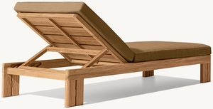 Ensemble de salon de jardin en teck massif résistant aux intempéries, chaise longue en teck MATIRA TEAK CHAISE, meubles en bois faits à la main - Product Image 4