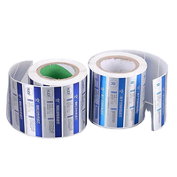 Benutzer definierte Druck kleber Haushalts gerät Logo Etikett Aufkleber, Silber, Gold Farbe PET Polyester Folie Etikett Aufkleber Rolle