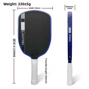 Raquettes de pickleball 2026 Yula Pro Series personnalisées en mousse EVA, épaisseur 14-16 mm, noyau GEN5 thermoformé, fibre de carbone Toray T700 - Product Image 5