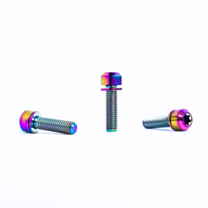 สลักเกลียวหัวหกเหลี่ยมไทเทเนียม GR5 ขนาด M5 x 18 มม. เคลือบ PVD สำหรับอุปกรณ์จักรยาน - Product Image 6