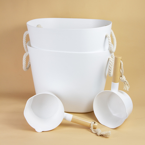 Cesto per Biancheria Sporca GREENSIDE OEM, Cesto Portabiancheria in <span class=keywords><strong>Plastica</strong></span> con Manico in Corda - Product Image 1