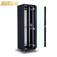 Armoire de serveur réseau intérieure de 19 pouces 600*600*2000 mm avec porte en verre trempé revêtu, armoire de rack de données sur pied