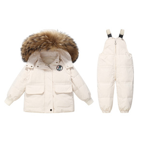 Giacca da sci in stile occidentale da bambina transfrontaliera con giacca a due pezzi Casual con cerniera stampata per bambini di 1-4 anni - Product Image 6