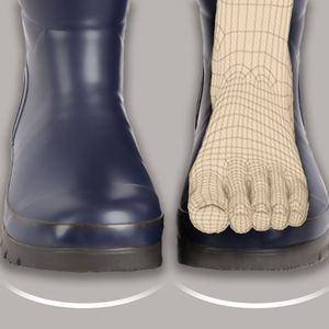 Bottes de pluie en caoutchouc pour hommes, personnalisées, tendance, thermiques, antidérapantes, chaudes, doublées de fourrure, hauteur genou, imperméables, pour l'hiver et l'automne, vente en gros - Product Image 3