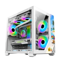 2024 Mini tour bureau PC boîtier d'ordinateur jeu m-atx Usb3.0 Mobo haut débit d'air boîtier d'ordinateur plaque d'acier épaissie