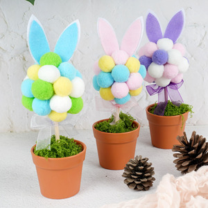 Décoration de Noël Polytype à succès : Oreilles de Lapin de Pâques, Boule de Poils, Petite Décoration de <span class=keywords><strong>Pot</strong></span> de Fleurs, Ornement de Plateau - Product Image 4