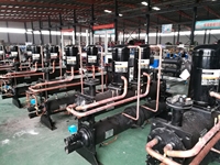 Fournisseur direct d'usine, refroidisseur d'eau modulaire à eau, pompe à chaleur, moteur, capacité de refroidissement de 80 kW à 380 kW, entièrement hermétique