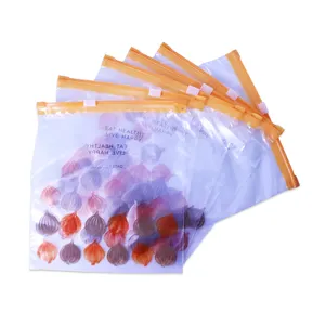 Großhandel Custom Clear Food Grade Gefrier schrank Zip Lock Ziplock Bag für die Verpackung mit Logo