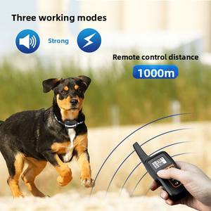 <span class=keywords><strong>Collar</strong></span> electrónico recargable para perros, <span class=keywords><strong>collar</strong></span> de choque de entrenamiento eléctrico impermeable de <span class=keywords><strong>1000m</strong></span>, hecho de plástico - Product Image 6