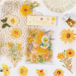 Pegatinas de PET con Estampado en Caliente de Flores, Pegatinas Decorativas para Manualidades, Paquete de Pegatinas con Diseño de Sueño Errante - Product Image 3