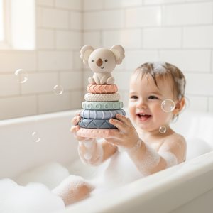 JXD Anillos Apilables de PVC para Bebés, Juguete Educativo Sensorial y de Desarrollo, Torre Arcoíris, Regalo de Educación Temprana - Product Image 5