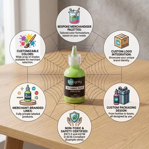 <span class=keywords><strong>Pintura</strong></span> Textil Personalizable al por Mayor, No Tóxica, Lavable, 24 Colores, Juego de 30 ml, <span class=keywords><strong>Pintura</strong></span> Permanente <span class=keywords><strong>para</strong></span> Tela, <span class=keywords><strong>Pintura</strong></span> Brillante <span class=keywords><strong>para</strong></span> Tela - Product Image 4