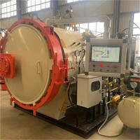 Autoclave composite pour tubes et feuilles en fibre de carbone, contrôle PLC, chauffage électrique, vide, double paroi, pour l'industrie automobile/motocycle et sportive