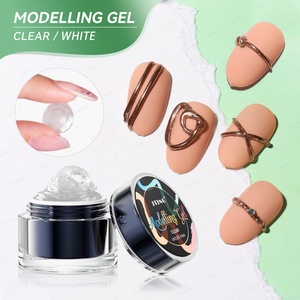 JTING Gel de modelage transparent non collant pour DIY, effet 3D, poudre de chrome caoutchoutée 15g, gel de modelage en gelée pour strass, vernis à ongles - Product Image 1