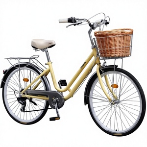 Vélo de ville classique pour femmes de Tianjin, de haute qualité, <span class=keywords><strong>26</strong></span> <span class=keywords><strong>pouces</strong></span>, cadre en acier rétro, jantes en alliage d'aluminium, pour jeunes adultes - Product Image 1