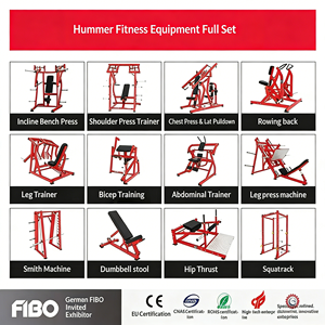 Ensemble complet de musculation en acier Série Hummer 900, Appareil d'entraînement pour Presses pectorales, Traction dorsale, Squats, Rame dorsale et Entraînement des cuisses allongées - Product Image 1
