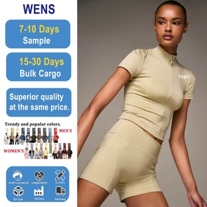 Conjunto Deportivo de Dos Piezas con Cierre y Tela Acanalada de Alta Calidad para Tallas Grandes, Ropa Deportiva sin Costuras para Yoga, Camisetas Deportivas de Secado Rápido y Elasticidad en Cuatro Direcciones - Product Image 1