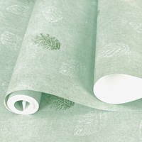 Rouleaux de papier peint vinyle non tissé moderne, motif floral gris, haute qualité, pour salon, chambre d'enfant, papier peint non tissé