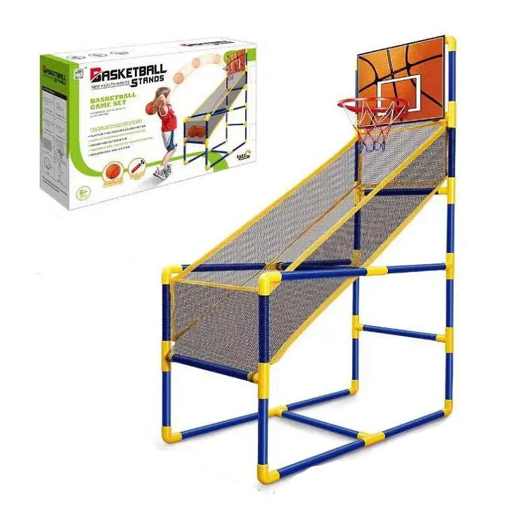 Máquina de tiro do basquetebol do basquetebol do único dobro exterior interior aro esportes brinquedo infantil