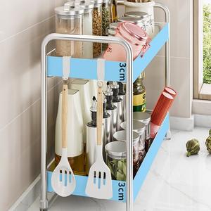 ชั้นวางเครื่องเทศในครัวติดผนังแบบทันสมัยทำจากสเตนเลสสตีลใส่เครื่องปรุงอาหารอเนกประสงค์ - Product Image 3