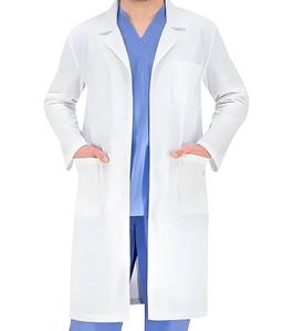 Manteaux de laboratoire antistatiques blancs à manches longues imperméables durables Anti-rides pour l'atelier d'usine de nourriture de laboratoire de laboratoire - Product Image 3