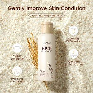 LAIKOU100ml Produits Bio Tonique Multifonctionnel Réduction des Pores Hydratation Apaisant Équilibre Sébum Rafraîchissant Visage Peau Tonique au Riz - Product Image 5