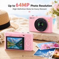 Fotocamera Digitale 4K con Schermo IPS Rotante a 2.4°, 48MP, AF, Funzioni MP3 e Giochi, Registrazione in Loop, Data e Ora, Ideale per Bambini e la Stagione Scolastica