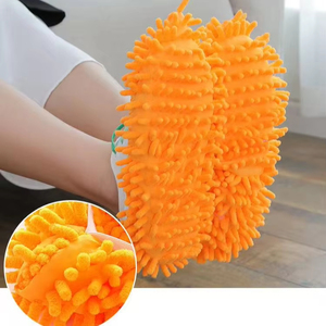Zapatillas de limpieza de suelos, paño de limpieza para zapatos, zapatillas de fregado sin esfuerzo, herramientas de limpieza de suelos para el hogar, zapatillas de microfibra. - Product Image 1