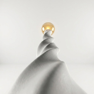 Twisted Sculpture Floor Lamp, Minimalist Resin Standing Lamp, Naked <b>Globe</b> Bulb Decor Floor <b>Light</b> for Living Room Villa - Product Image 5