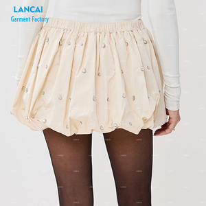 OEM Femmes Jupe Ceinture Élastique Haute Qualité Polyester Coton Strass Vêtements Personnalisés Vente en Gros - Product Image 3