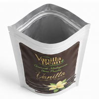 Sachet d'emballage personnalisé pour poudre de vanille, pochette verticale avec fermeture éclair, faible MOQ, impression numérique, emballage alimentaire