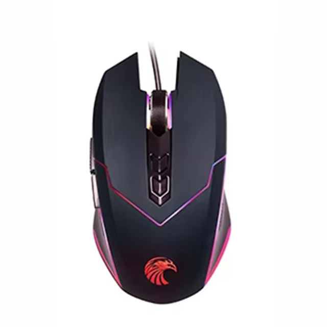 8000DPI 2.4Ghz Wired RGB Optical Gaming Mouse 3D Style High Resolution Right Hand Users USB Connected Programmable 9 Buttons PC