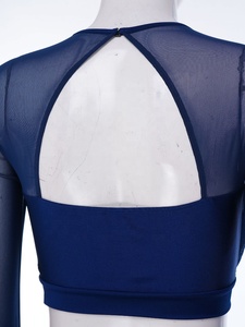 Women Latin Dance Costume For Training Lyrical Dance Crop <b>Top</b> And Sheer Mesh Pant <b>Flowy</b> Dancewear For Performances Dance Classes - Product Image 4