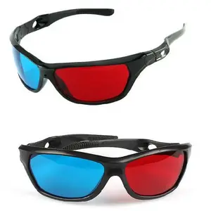 Jaxy促进观看电影3D立体塑料红/蓝眼镜，定制标志3D眼镜