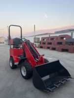 Chargeuse sur pneus mini 4x4 diesel Archer avec moteur Kubota, capacité de la benne de 0,2 m³, système hydraulique Hengli, et engrenage de roulement moteur haute performance