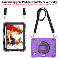Casing Tablet Silikon Premium Industrial PC yang Kokoh untuk Anak-anak, Pelajar, dan Aktivitas Luar Ruangan dengan Penyangga untuk iPad Mini 6