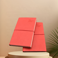 Individuelles Logo UV-Bedruckt Geprägt Mini Genähter Einband Organizer A5-Größe Business PU-Leder 80 Blatt Werbe-Notizbuch