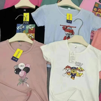 Vente en gros de T-shirts neufs pour enfants, vêtements en coton pour garçons et filles, vêtements pour bébés fabriqués en Chine en balles