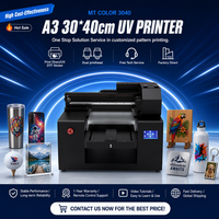 Impresora UV Plana de Escritorio 3040 A3 a Precio de Fábrica, Máquina de Impresión UV A3 Pequeña de Alta Resolución para Carcasas de Teléfono, Madera y Acrílico
