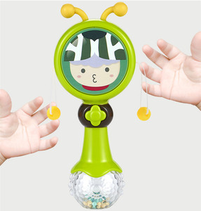 <span class=keywords><strong>Hochet</strong></span> pour bébé en plastique avec lumière musicale électronique, tambour, cloche, bâton, dessin animé - Product Image 2