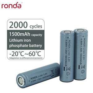 Ronda A + ad alta capacità 18650 batteria cilindrica agli ioni di litio <span class=keywords><strong>3</strong></span> varianti <span class=keywords><strong>3</strong></span>.2V 2500mAh 1800mAh 1500mAh A bassa tensione" - Product Image 2