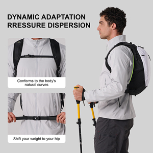 Sac à dos de randonnée imperméable NEVO RHINO 10L unisexe avec cadre externe, tissus de haute qualité, adapté à la randonnée en plein air et à la ville. - Product Image 2