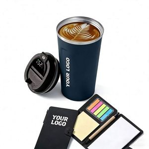 Mug à café intelligent avec affichage de la température, double promotion, cadeau d'affaires, bouteille d'eau isotherme portable en acier inoxydable avec LED - Product Image 1