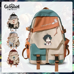 Sac à dos de dessin animé <span class=keywords><strong>Genshin</strong></span> <span class=keywords><strong>Impact</strong></span>, sac à dos d'école pour <span class=keywords><strong>livre</strong></span> d'étudiant, sacs de voyage pour ordinateur portable à fermeture éclair pour enfants - Product Image 2