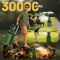 Ventilateur de valise roulante 15L 30000mAh avec pulvérisation nano haute pression et refroidisseur